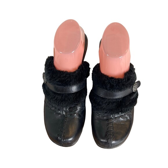 BareTraps Hazy Black Leather Chunky Heeled Mule Size 9 - Picture 2 of 9